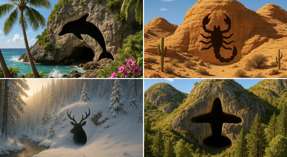 景观洞穴入口的形状 